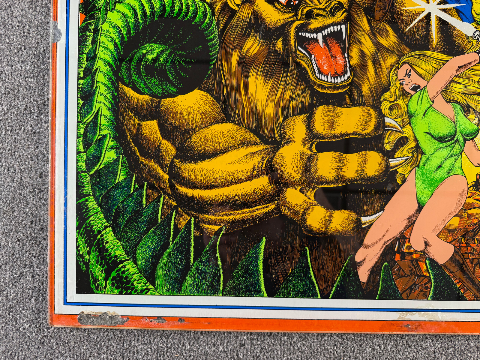 Atari Middle Earth Pinball Machine Game Backglass ORIGINAL