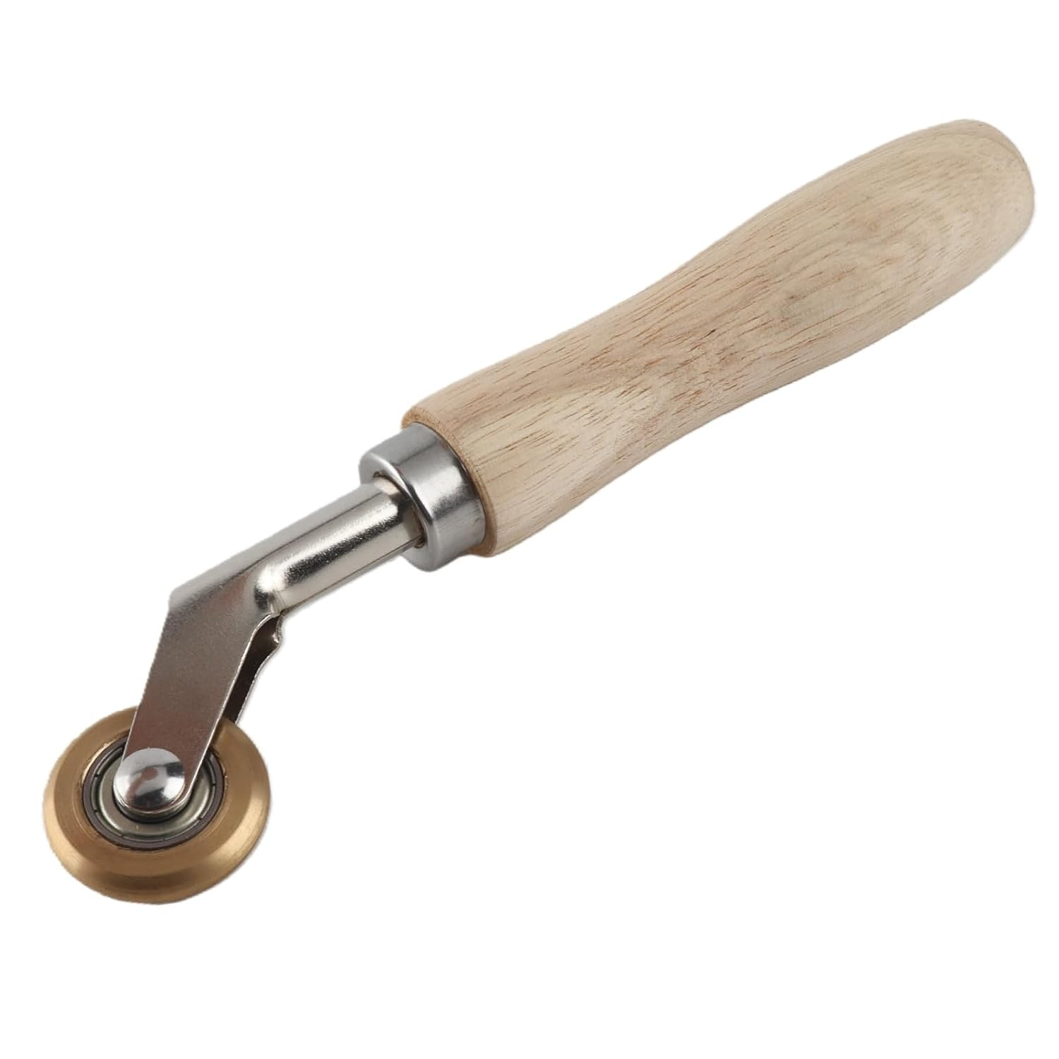 Welding Roller, 30Mm Welding Handheld Brass Press Wheel, with 5 Inch Wooden Hand