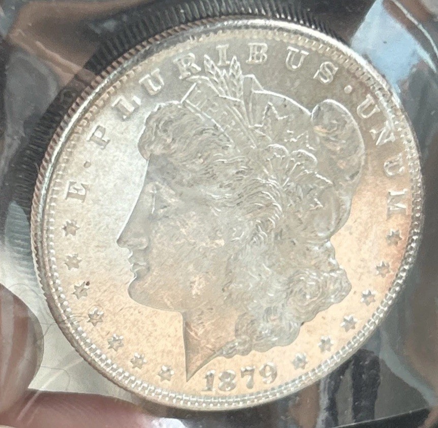 1879 S PL Morgan Dollar UNC Proof Like