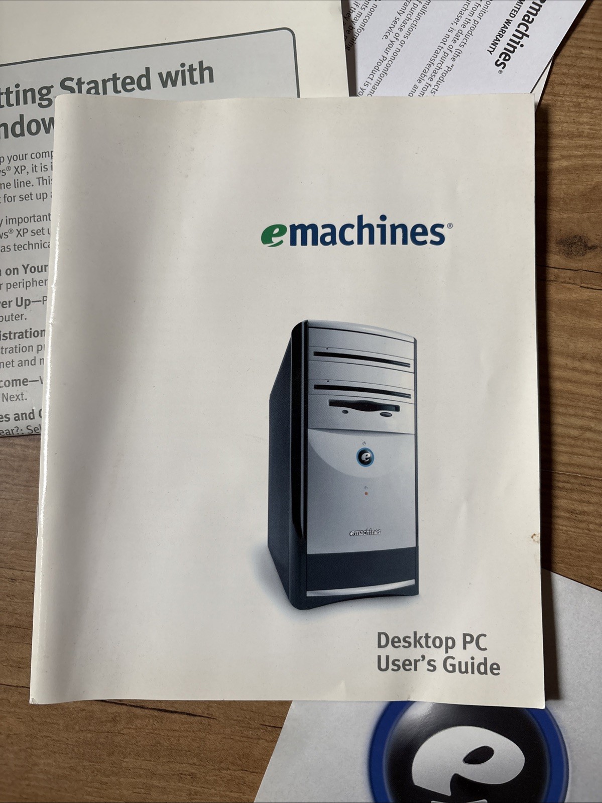 EMACHINES - T2885 PC RESTORE / BACKUP 3-DISC CD-ROM SET, SOFTWARE With Paperwork