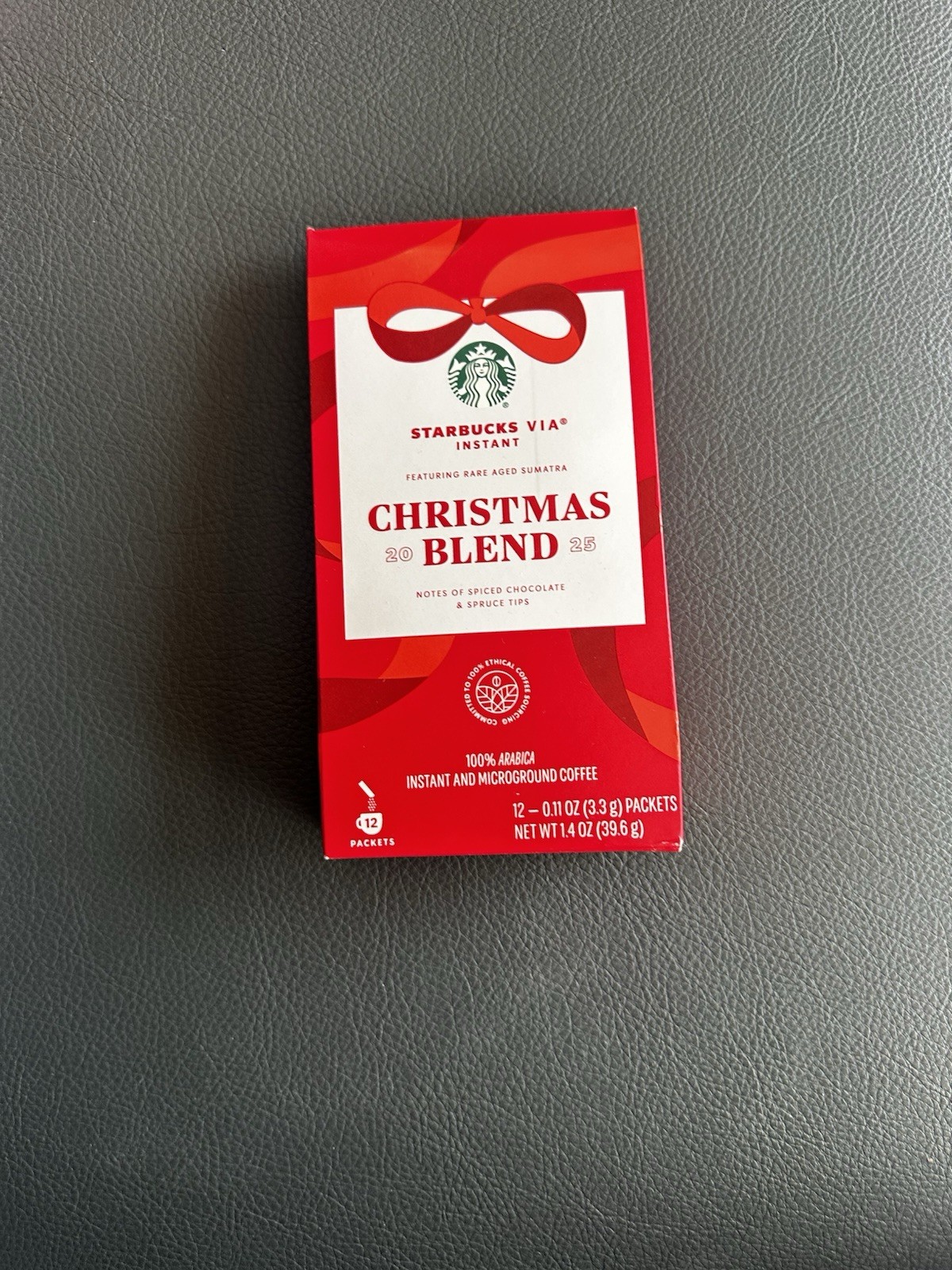Starbucks Via Instant Christmas Blend Instant Coffee - 0.11 oz, Pack of 12
