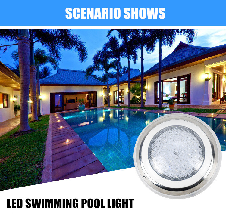 54W RGB LED Swimming Pool Light Underwater SPA Waterproof Lamp+Remote Control US