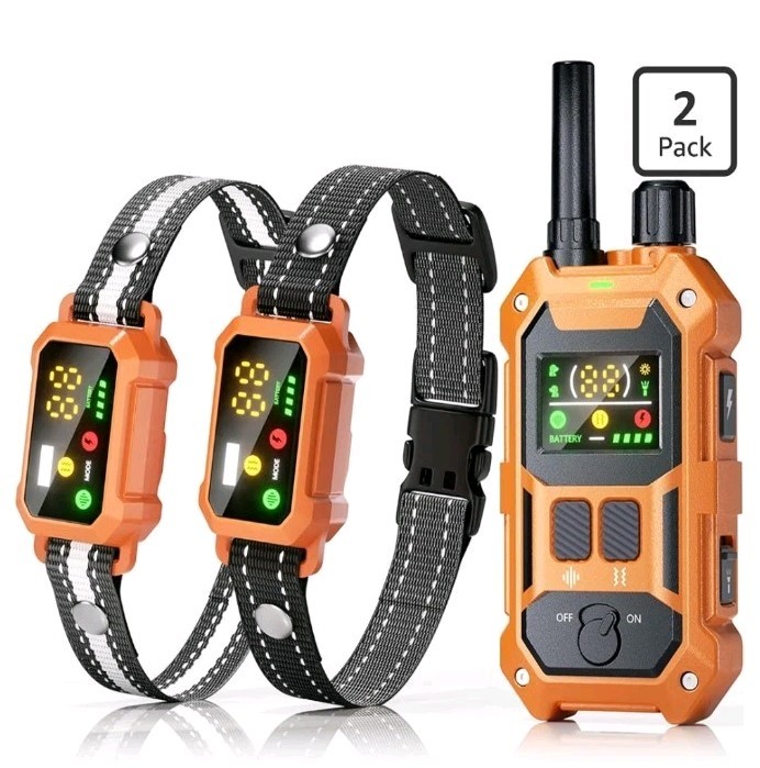 Military Dog Shock Collar 2 Dogs (5-150lbs) 4200ft Dog Training Collar, 4 Modes
