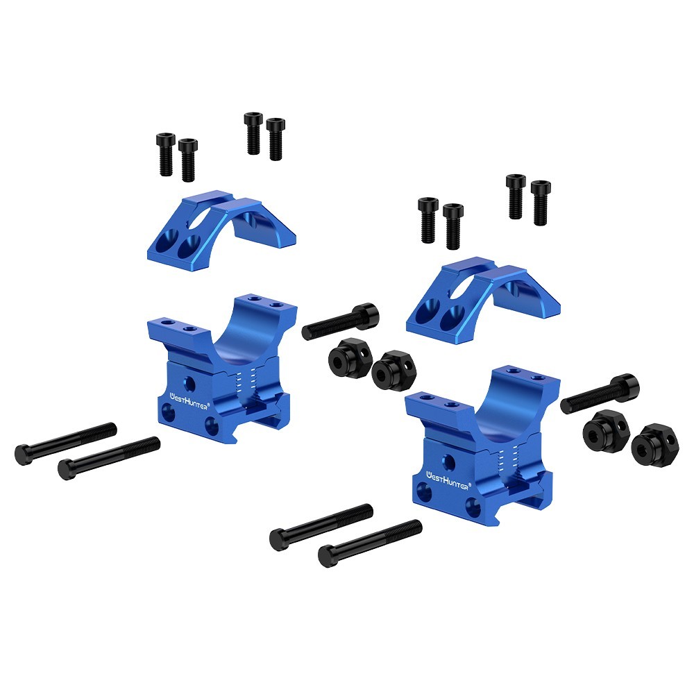 WestHunter Adjustable Scope Mount Rings 1"/30mm Picatinny Riser Mounts One Pair
