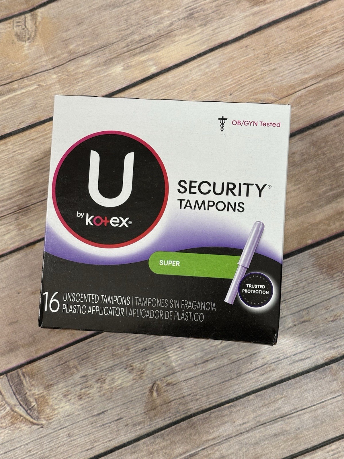 NIB U By Kotex Security Tampons, 16 Ct Super Absorbency