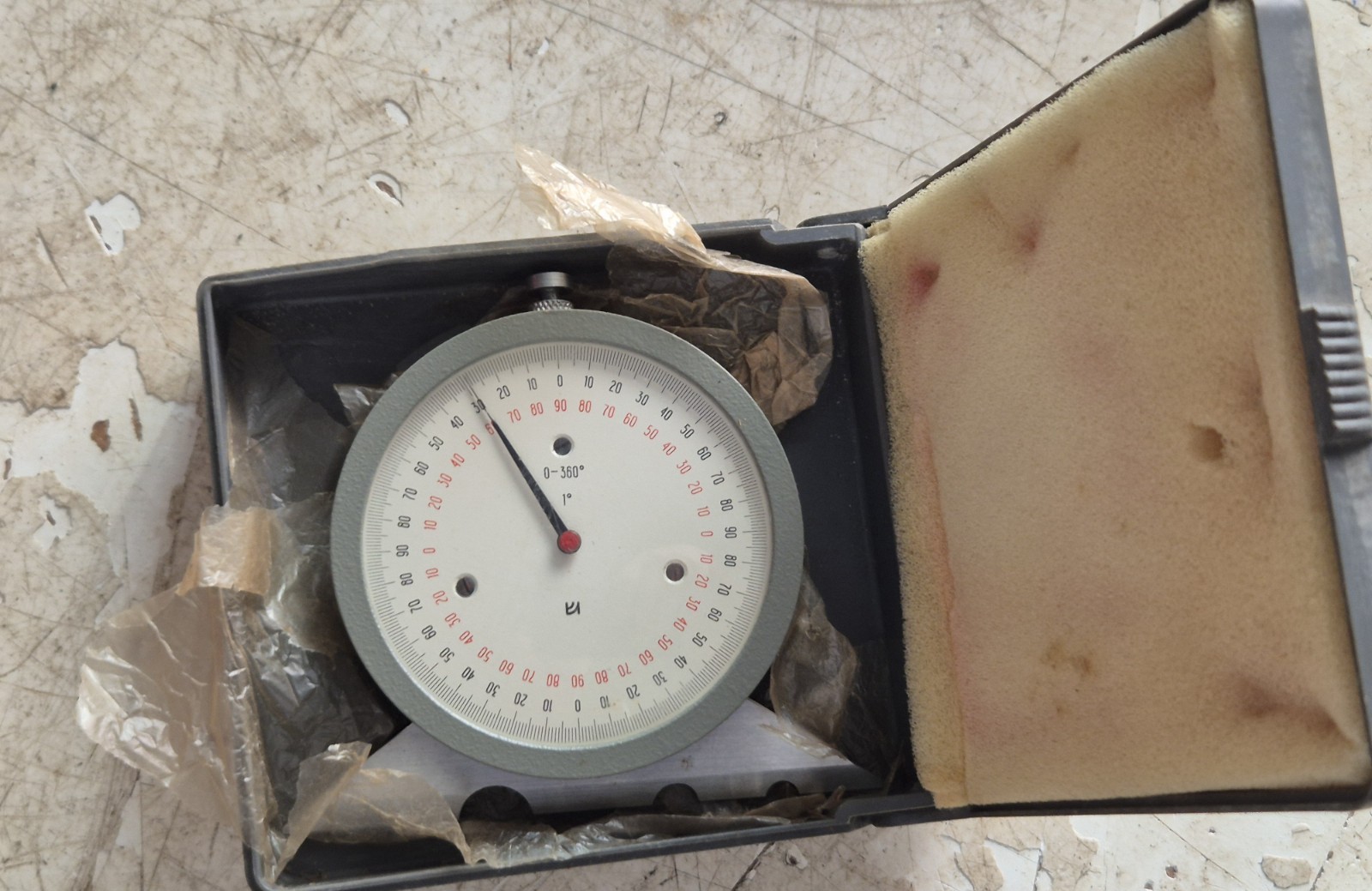 NOS Soviet Pendulum Protractor 3URI-M 0-360° Precision Angle Gauge USSR