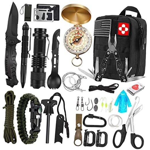 Survival Kit, 32 in 1 Professional Emergency Survival Gear Equipment Tools