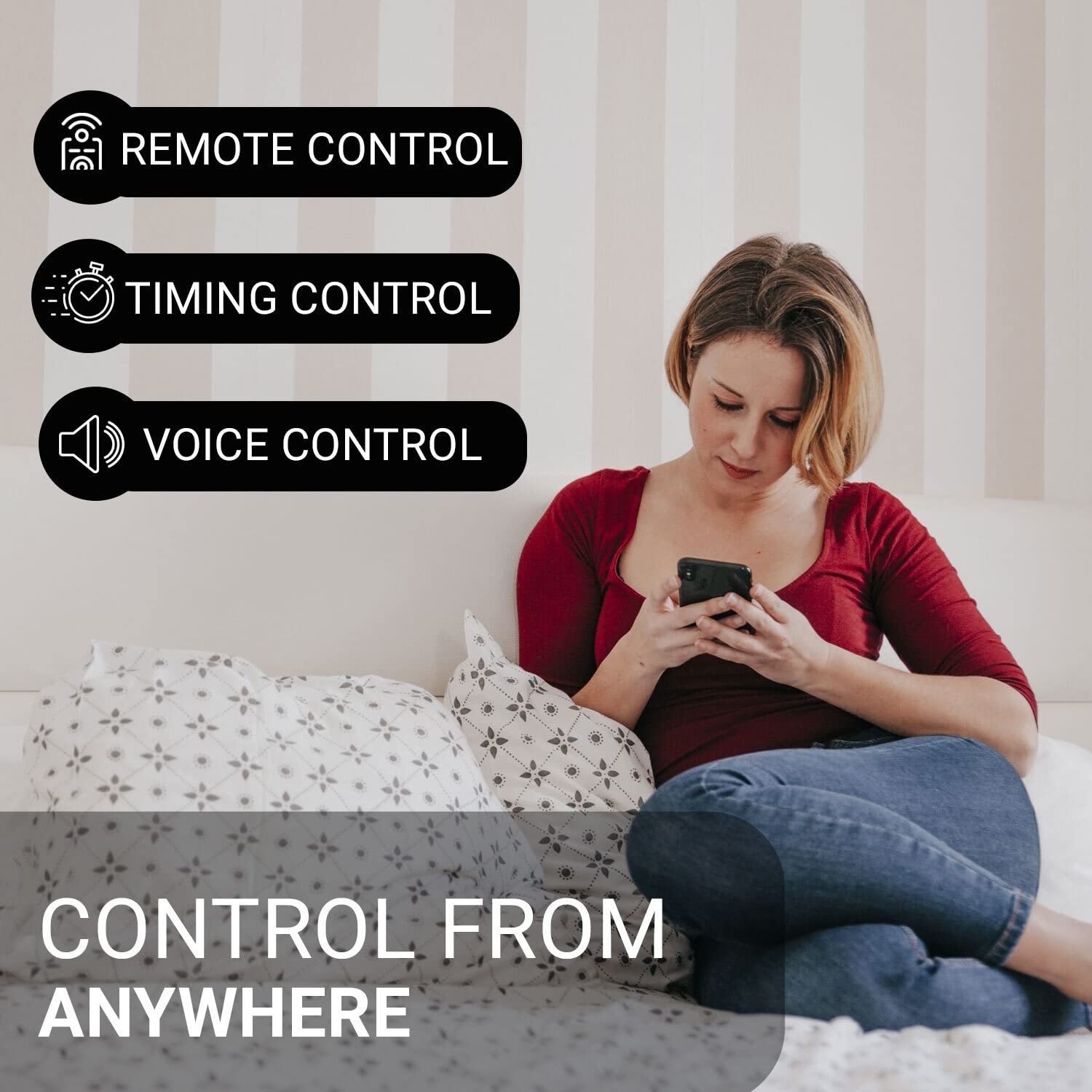 Wi-Fi Smart Plugs - 2 Pack with Auto Timer & Group Control Functionality