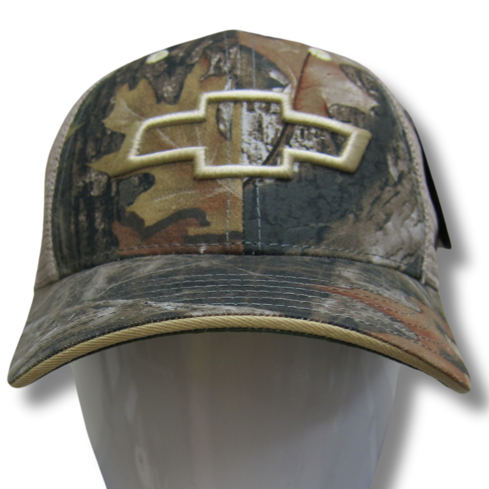 Chevrolet Embroidered Bowtie Logo Camouflage Trucker Hat Cap Car Mesh Back