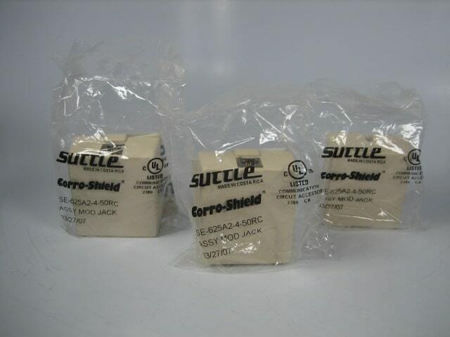 Suttle SE-625A2-4-50RC Ivory Surface Phone Jack Mount - LOT of 3 - NEW OLD STOCK