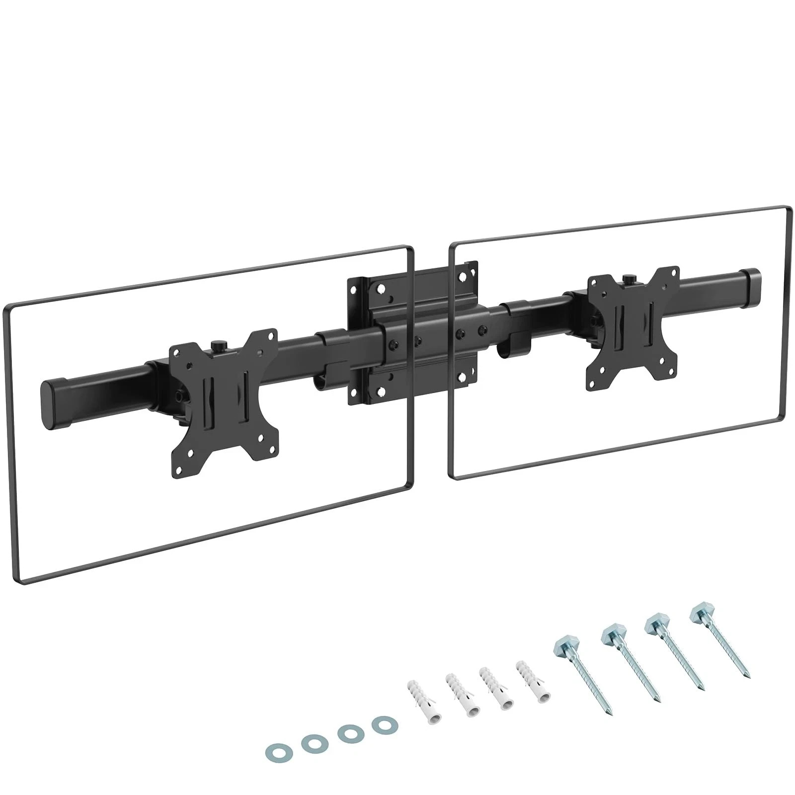Dual Monitor Wall Mount 35" Horizontal VESA 75x75/100x100kg 10kg Black
