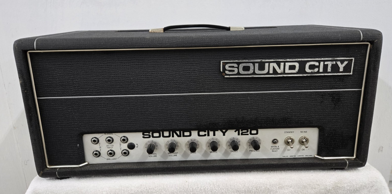 1970’s Vintage  Sound City  B 120  Mark 4 Custom Build Tube Amp Head  / England