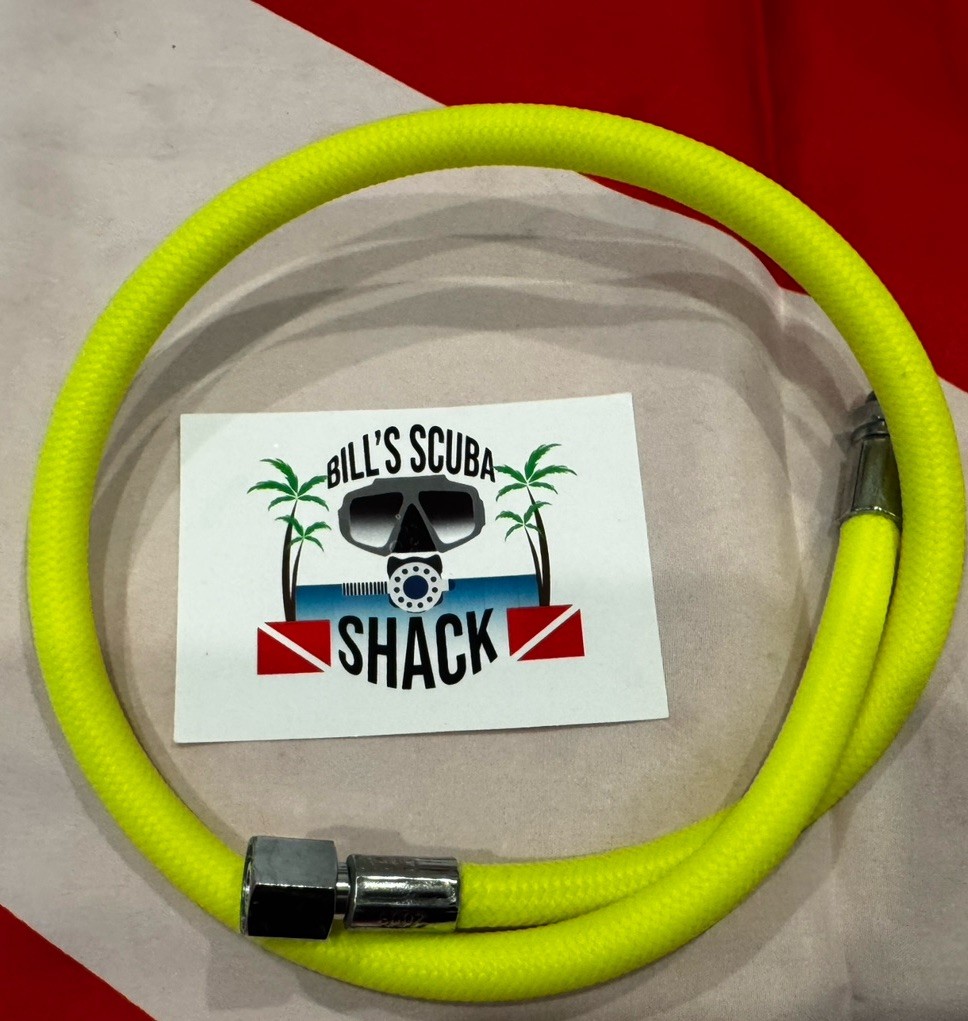 SCUBA REGULATOR MIFLEX YELLOW  HOSE 29” COOL MAKES S GREAT OCTO HOSE/PRIMARY
