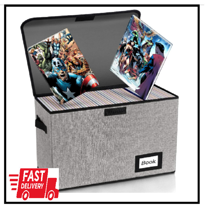 Comic Book Storage, Comic Book Box, 15.8" X 7.8" X 11.8", Collapsible Comic