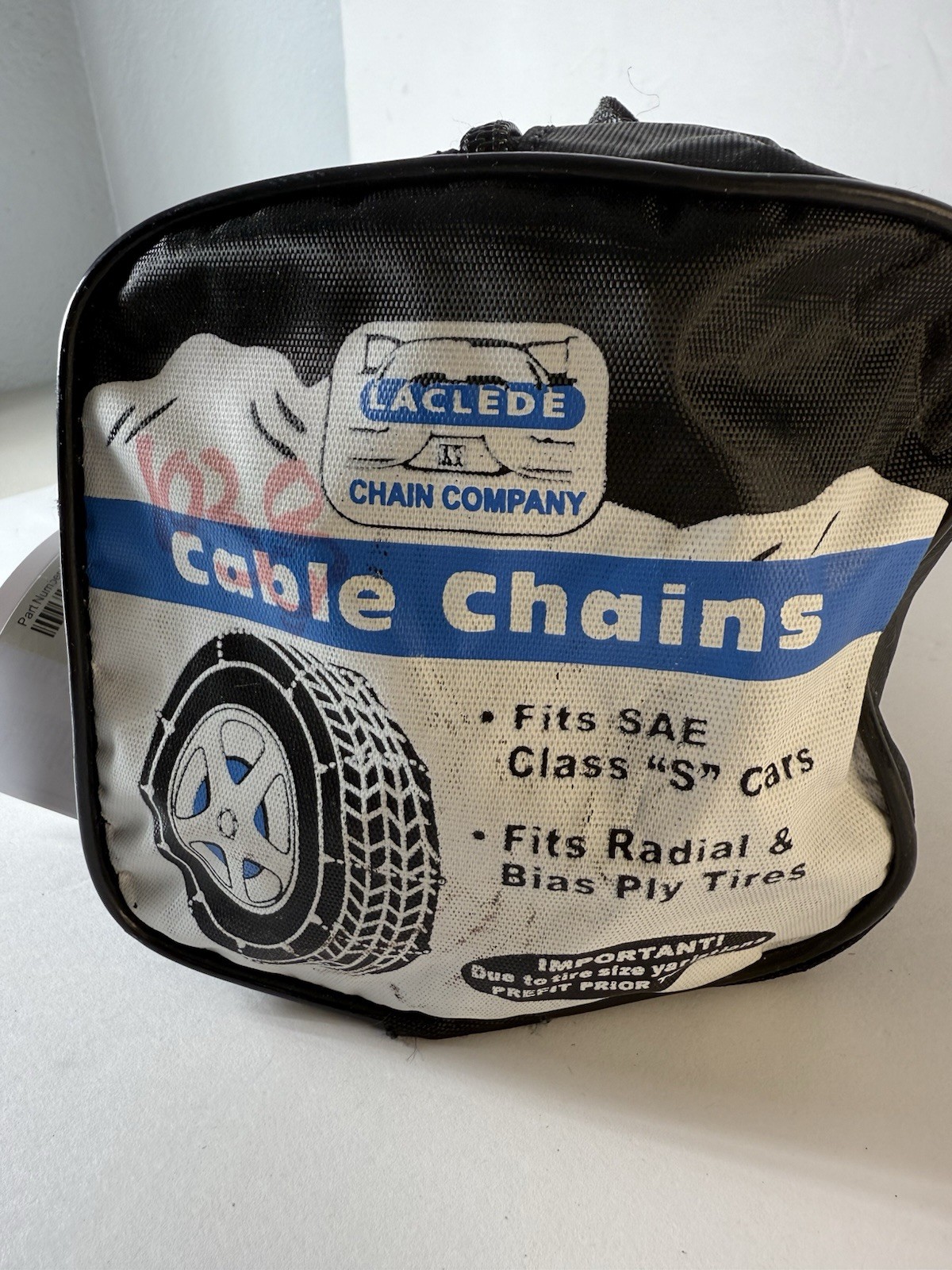 Laclede Cable Tire Chains Fits SAE Class "S" Vehicles - 1038 Passenger Snap Lock