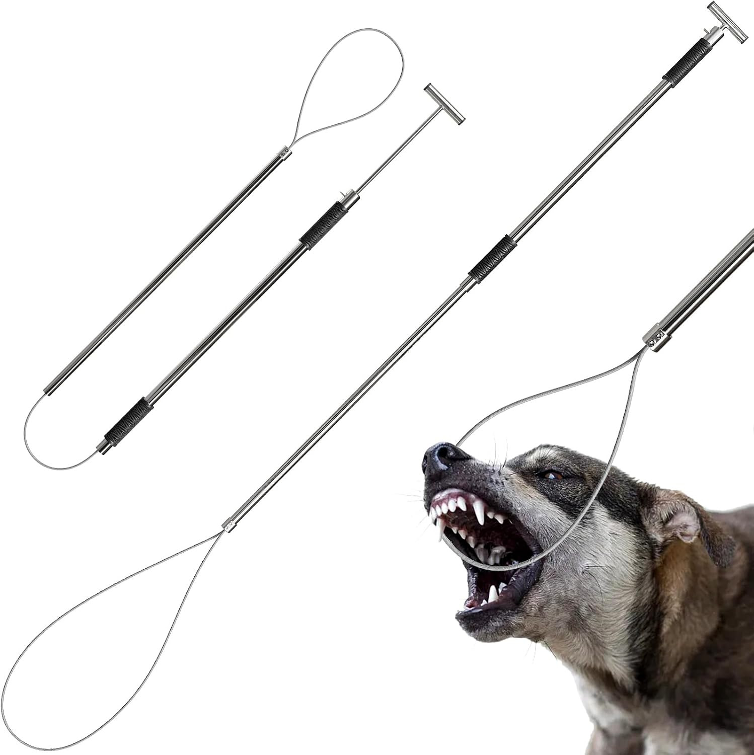 61" Dog Catcher Pole Portable Hog Pig Catcher Animal Control Pole Tool