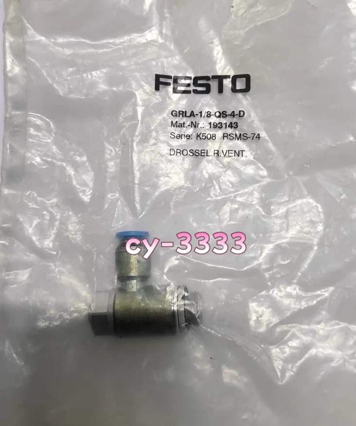 1PC NEW FESTO GRLA-18-QS-4-D GRLA-1/8-QS-4-D 193143 Throttle Valve Fast Delivery
