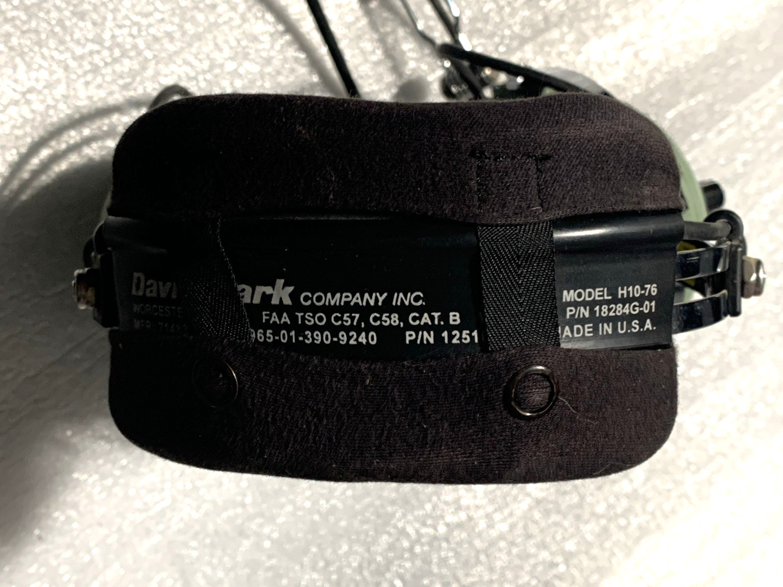 David Clark H10-76 Aviation Pilot Headset Military Flight Headphones Untested