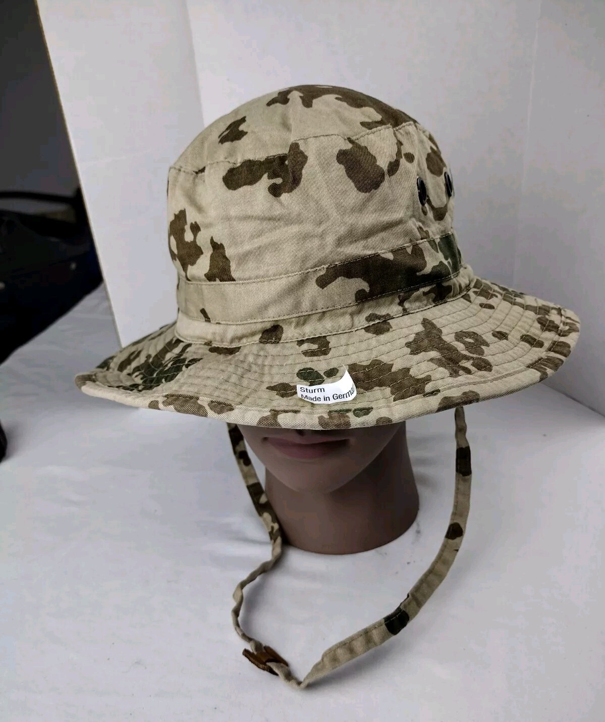 Albert Kempf Desert Camo Germany Military Bucket Hat Sz ~Adult Small (~6 3/4)