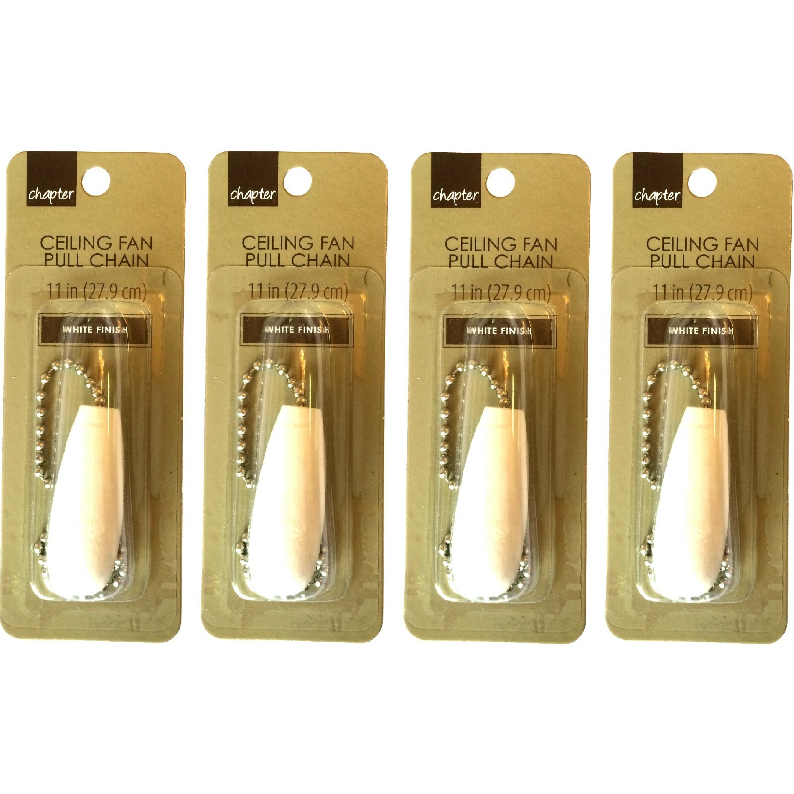 Chapter Ceiling Fan Pull Chain, 11 in, 27.9cm, 4 Cards Pack