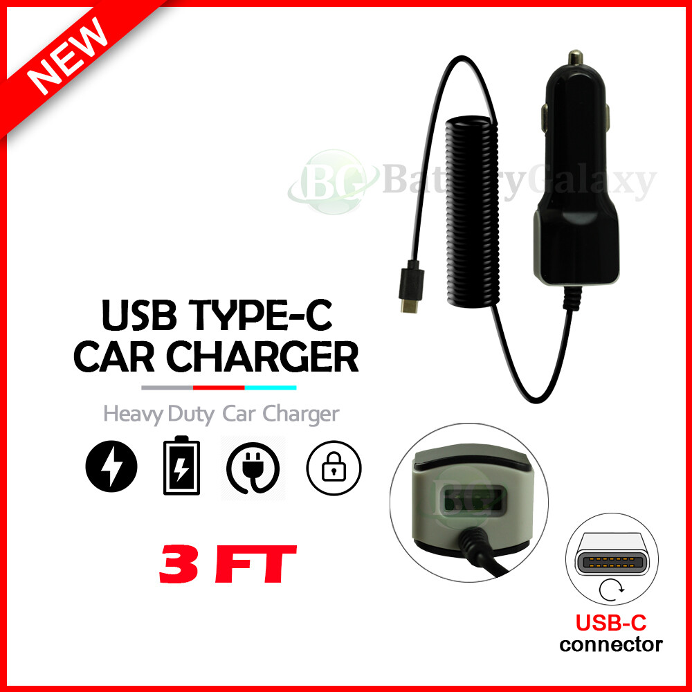 USB Type-C Car Charger for Phone LG Stylo 5+ / 5X / 6 / V60 ThinQ 5G / UW