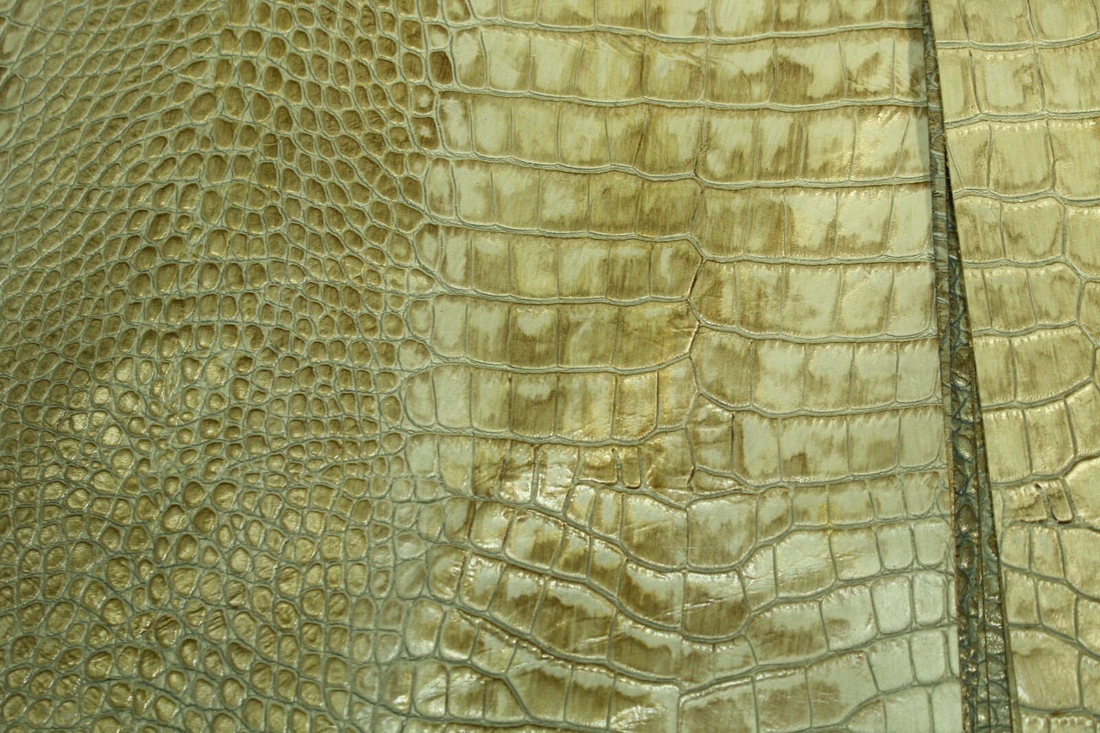 Golden Tan Croc (Various Sizes) Thin but slightly stiff ZE 79