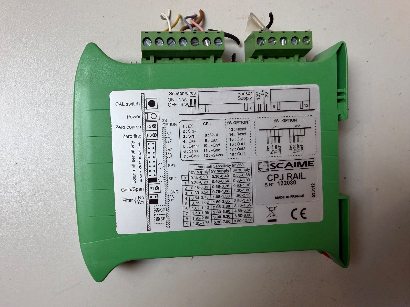 SCAIME CPJ RAIL Analog Strain Gage Conditioner