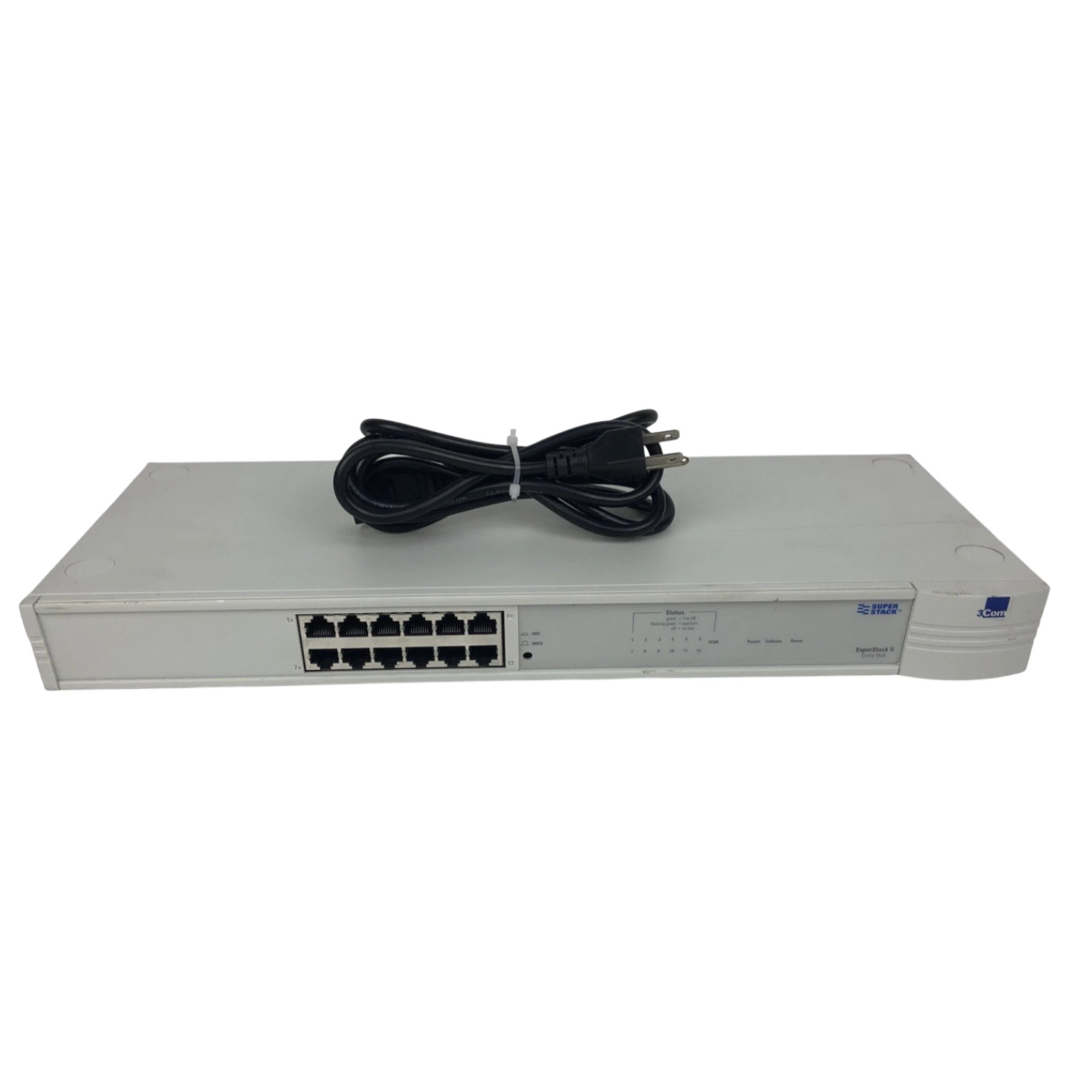 3COM SUPER STACK II 12-PORT SWITCH HUB 3C16440 NETWORK ETHERNET PS HUB FSTSHP
