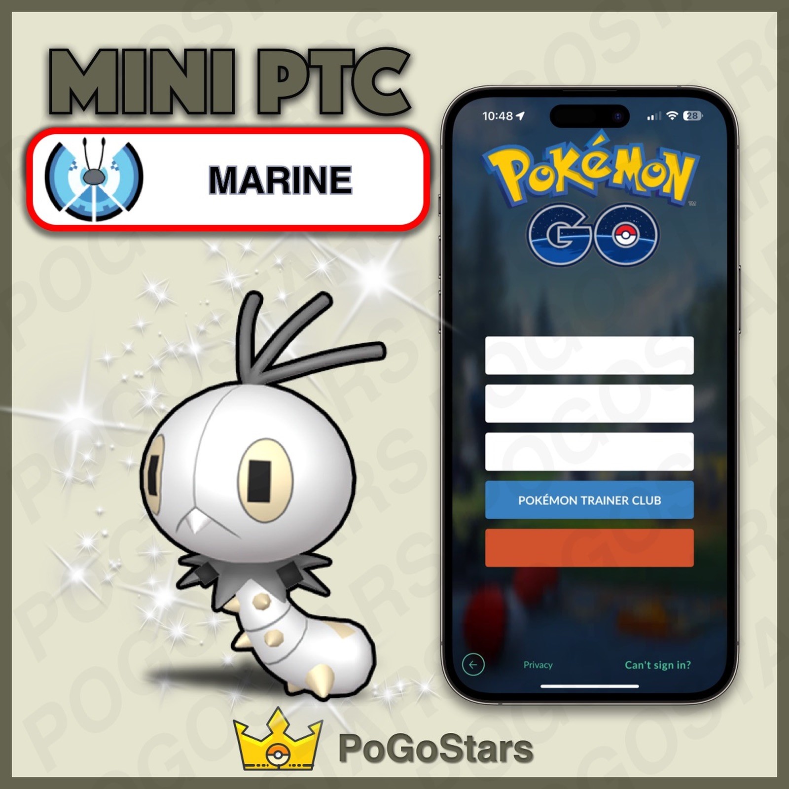 Pokémon PTC GO - Shiny Scatterbug Marine - 80K Stardust✨Read Description✨