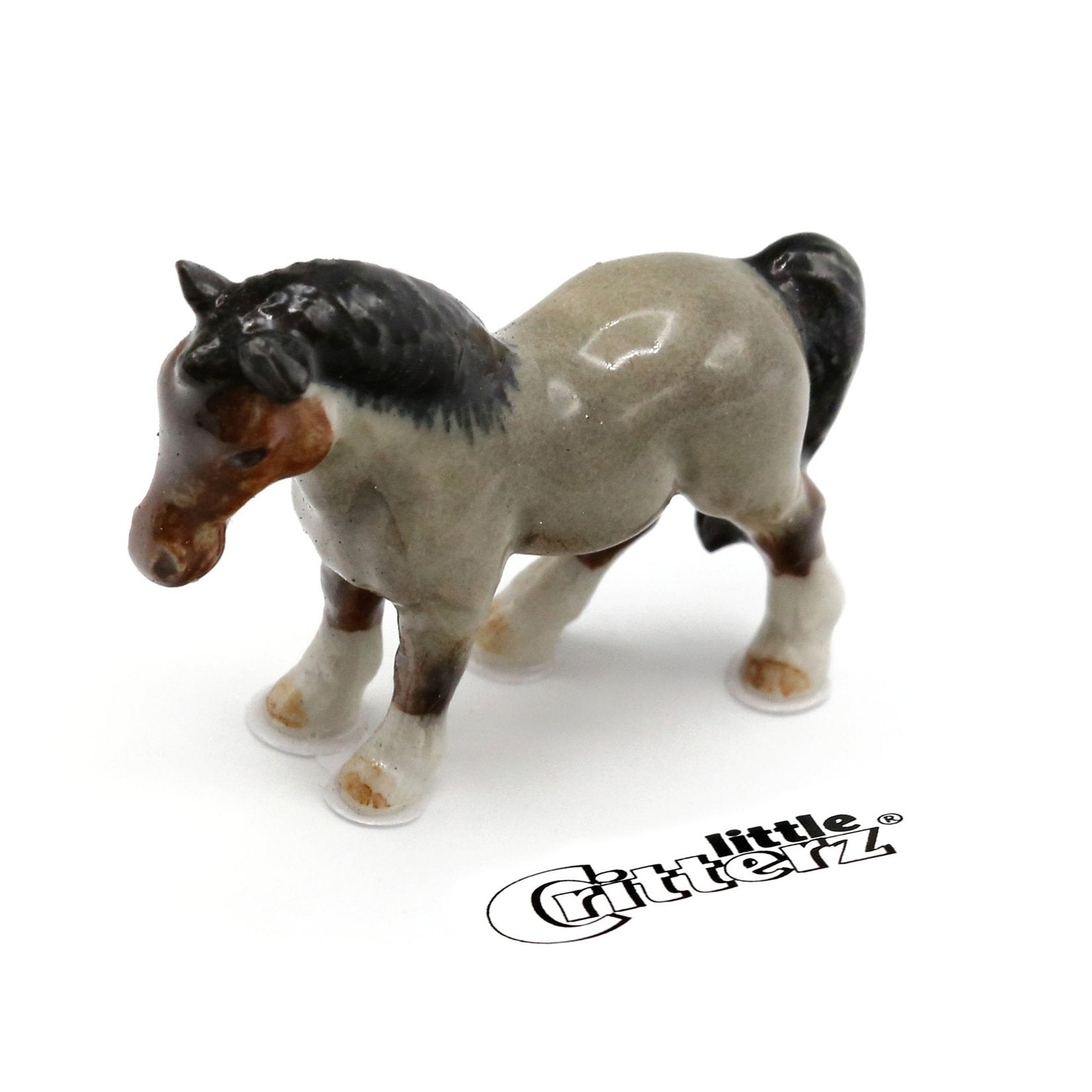 Little Critterz - Pony "Macaroni" Horse Animal - Miniature Porcelain Figurine