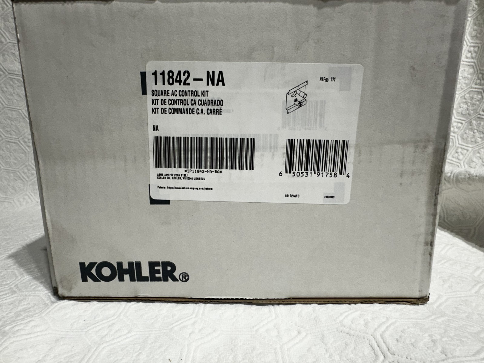KOHLER K-11842-NA Square AC Control Kit New Factory Sealed