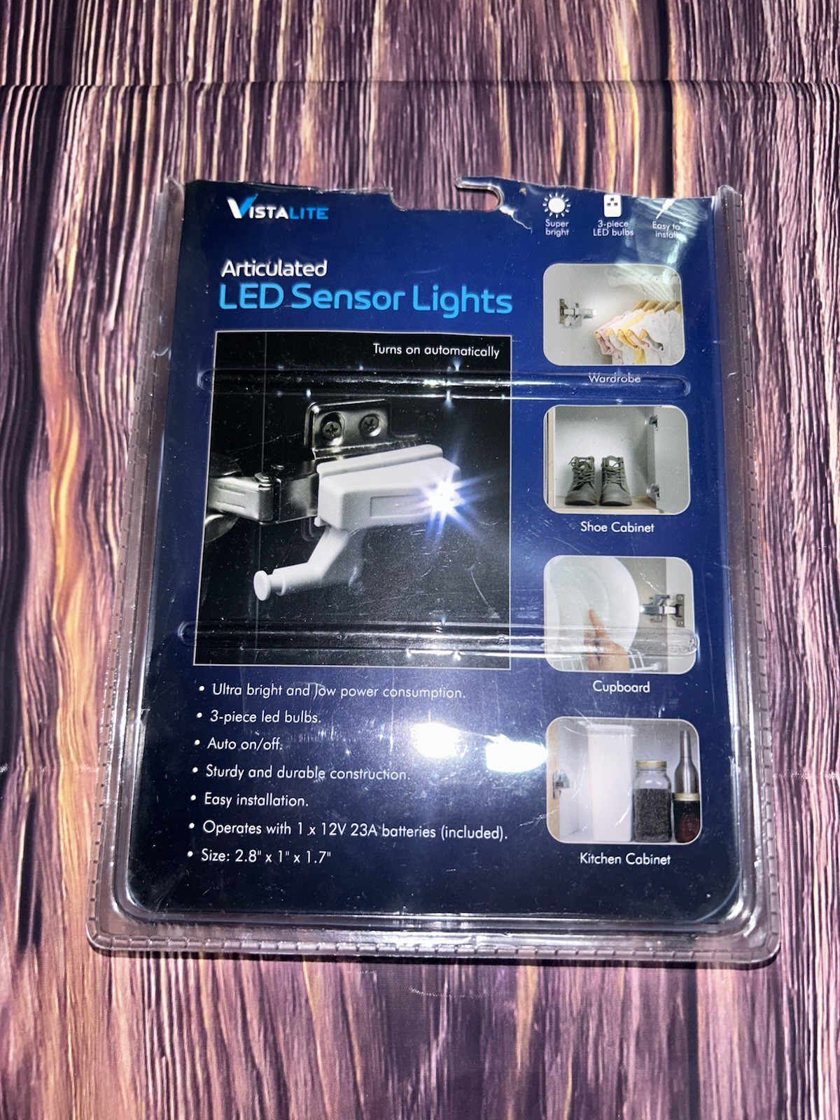 6 Pack articulated LED sensor lights For Cabinets Or Drawers