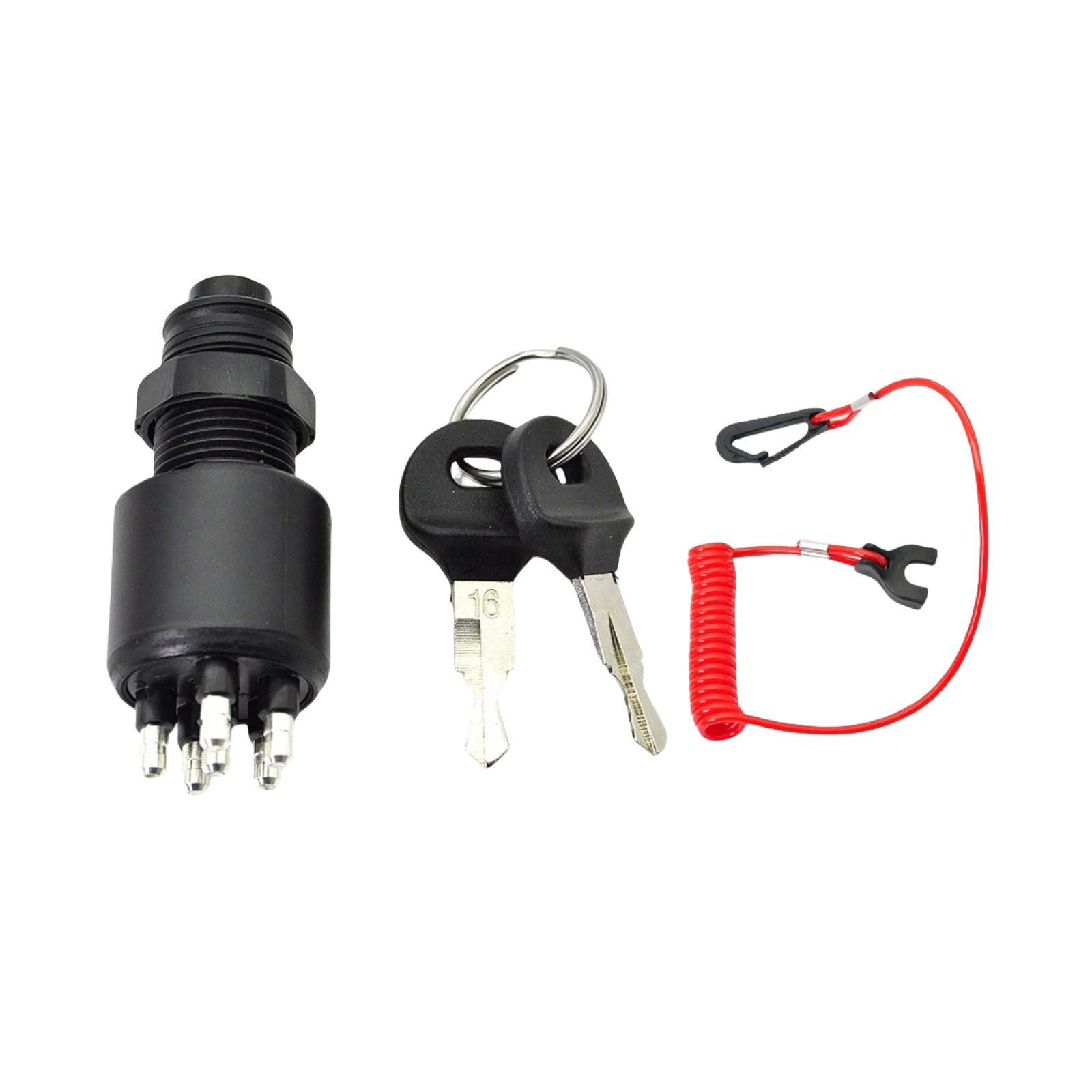 Ignition Switch With Safety Lanyard Keys Replace for 175974 for OMC Boat