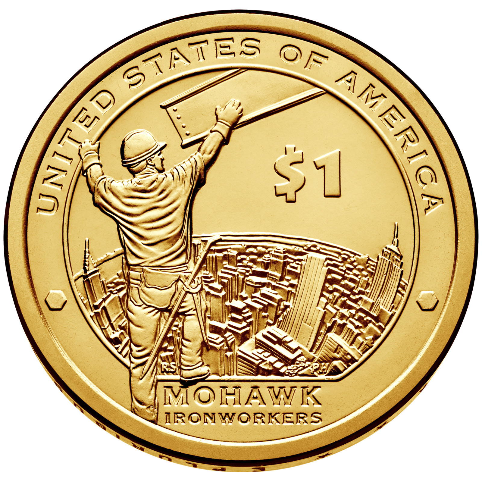 2015 D $1 Native American - Mohawk Iron Workers