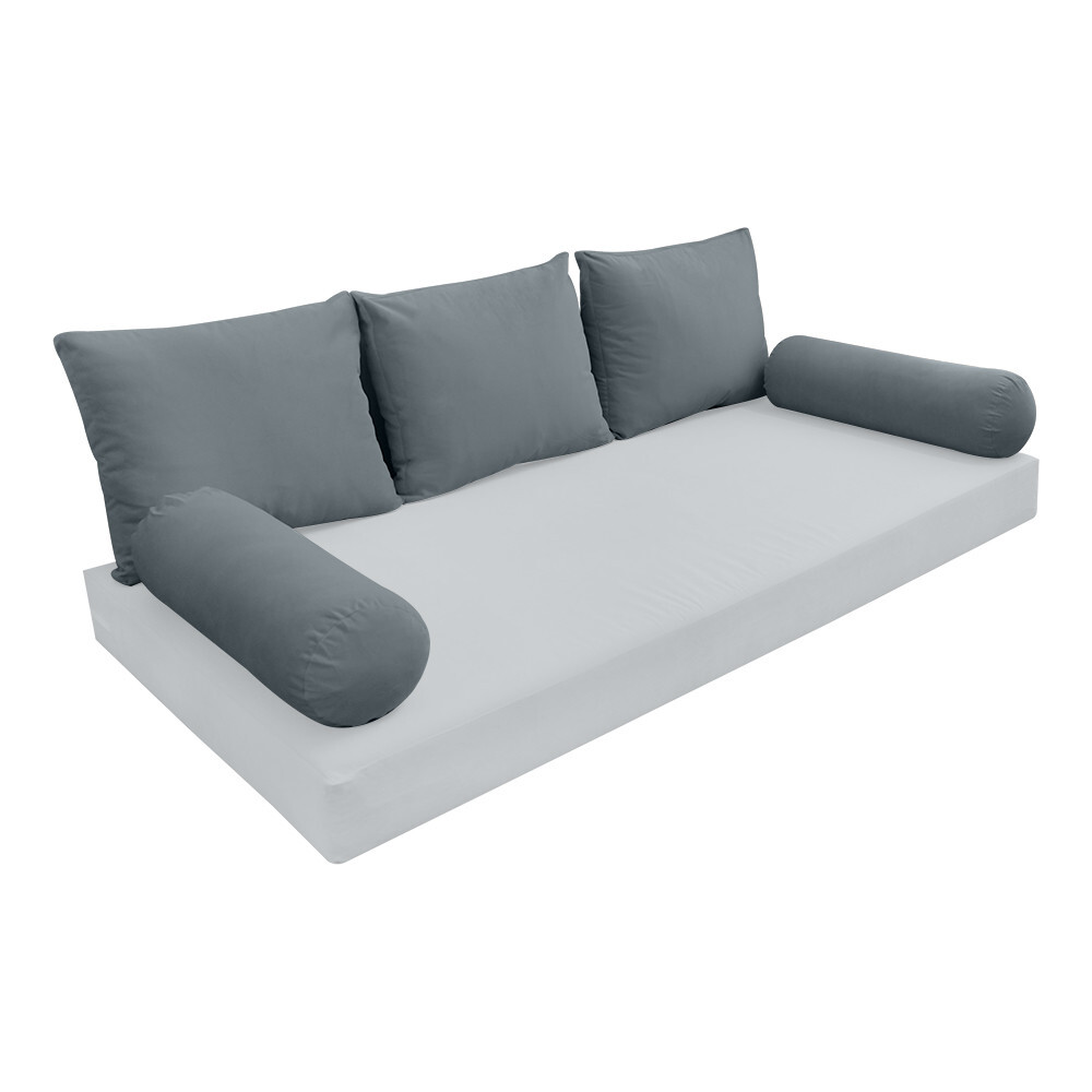 COVER ONLY Model V3 Full Velvet Knife Edge Indoor Daybed Cushion Bolster - AD347