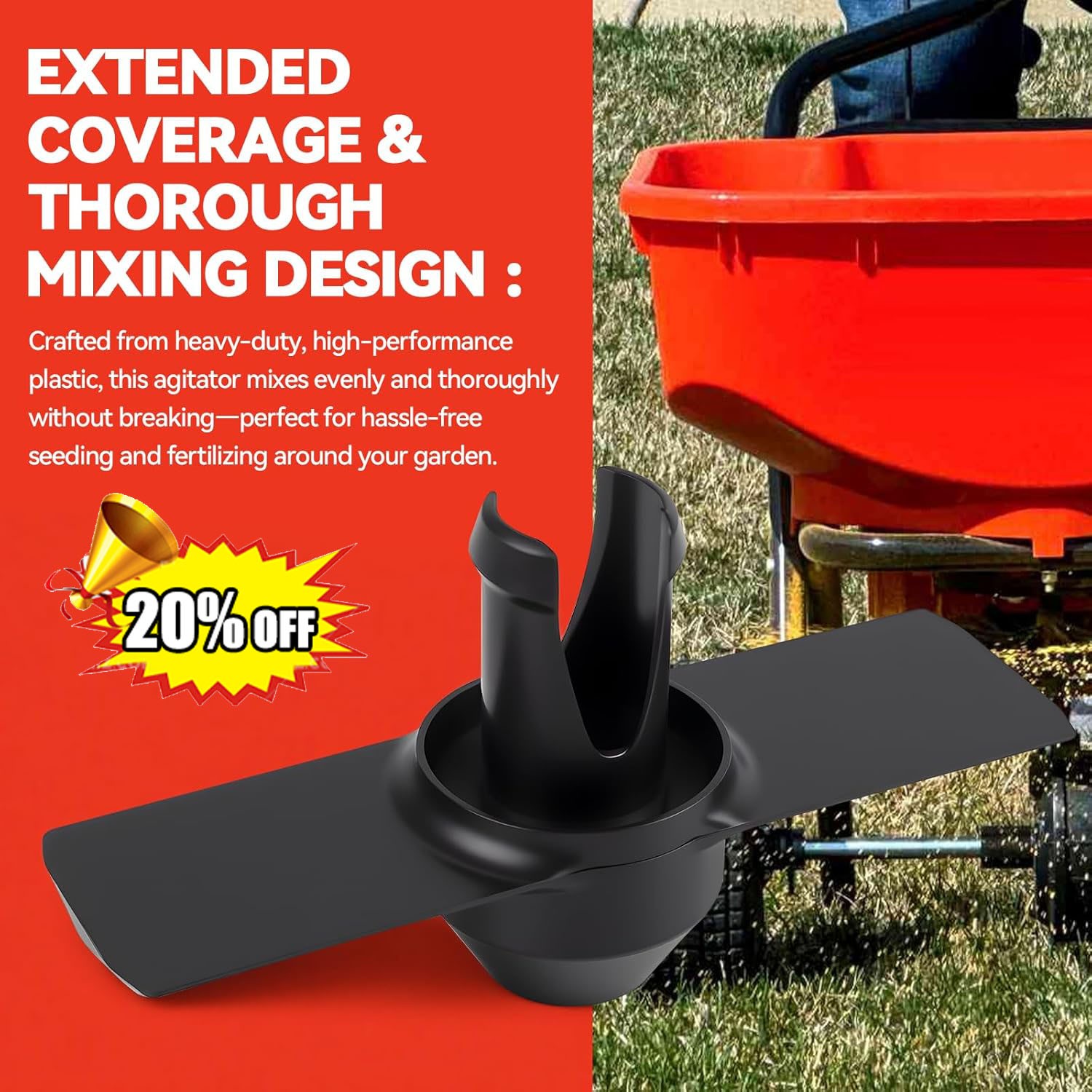 Upgraded Agitator Replacement Part :Compatible For Echo RB-60 roadcast Seeder