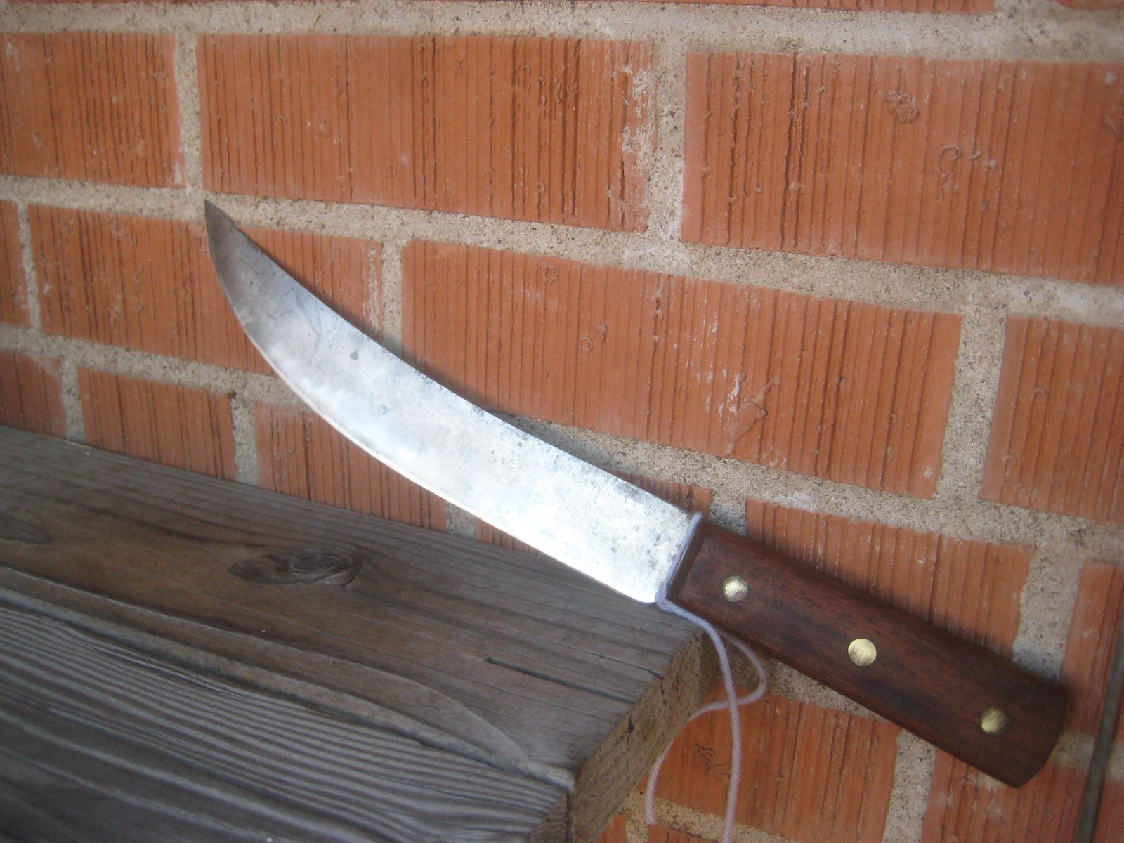 1960s Vintage 10" Curved Blade * ONTARIO * US Military Cimiter Slicing Knife USA