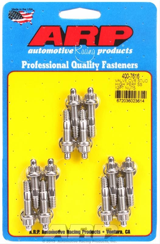 ARP Valve Cover Studs Stainless Polished 12-Point 1/4"-20 1.50" Length Set of 12