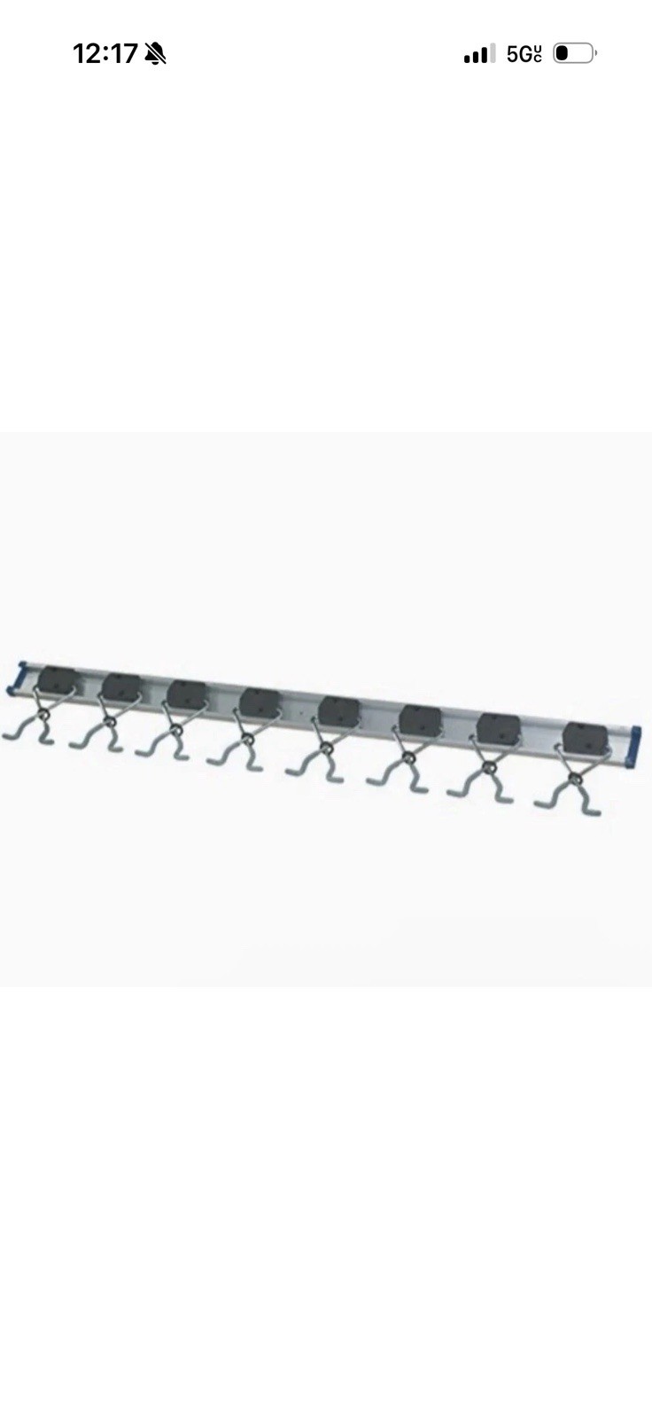 Project Source Adjustable 8 Clamp Rail. Great For Organizing Tools, Cleaning Sup