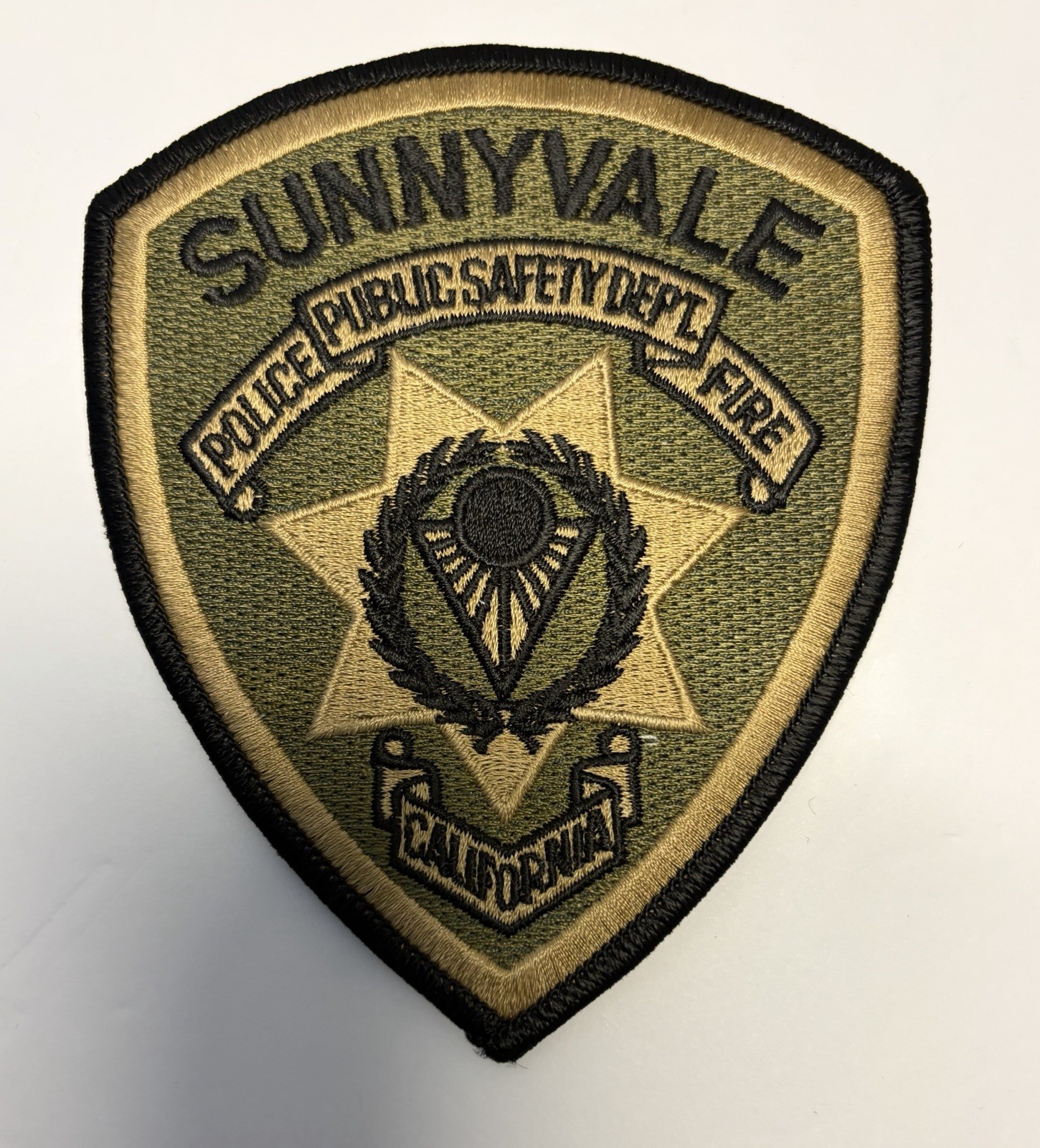 CALIFORNIA SUNNYVALE PUBLIC SAFETY POLICE PATCH SUBDUED SWAT SANTA CLARA CO #D34