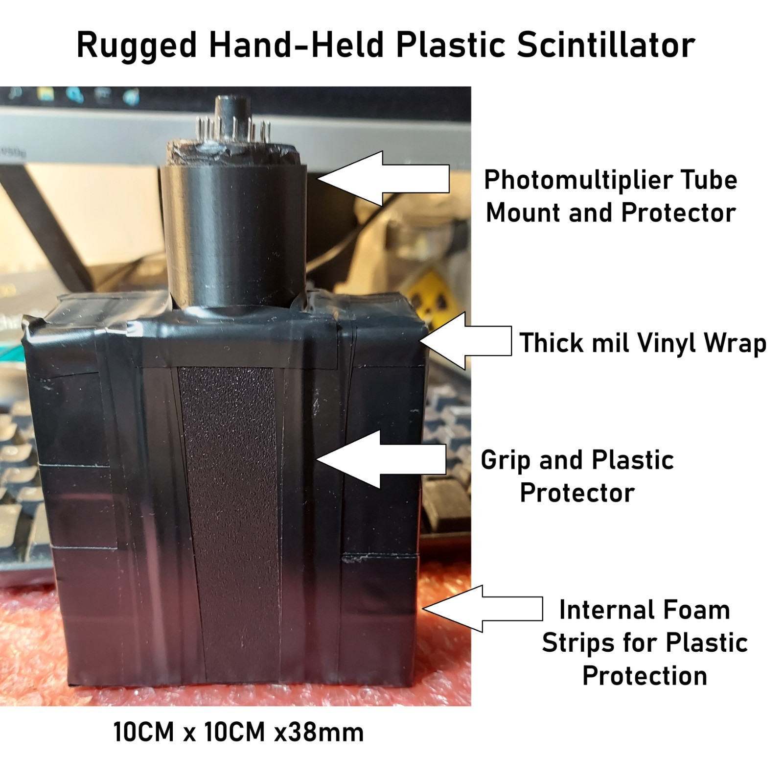 Plastic Scintillator - Hand-Held - Drone - UAV with Hamamatsu R1924A PMT