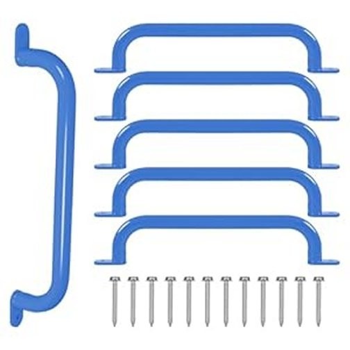 17 Inch Blue Metal Safety Handles for Playground 6 Pack - Swing Set Accessory