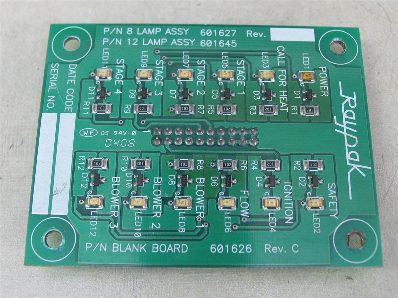 RAYPAK 601626 Rev.C PC Circuit Circuit Board