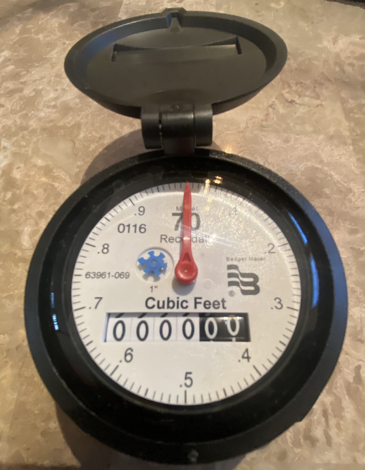 Badger Water Meter Recordall 63961-069 Model 70 New