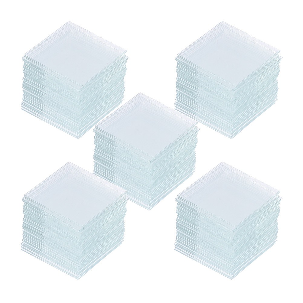 500Pcs Clear Microscope Slides and Cover Glass for Laboratory Durable Glass