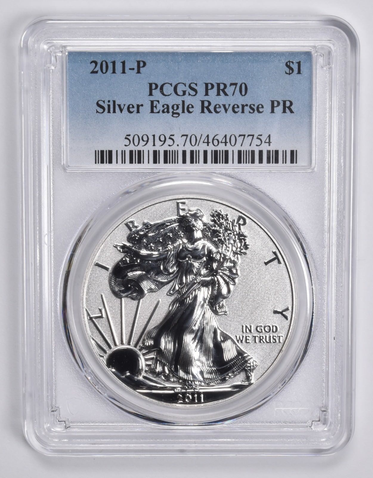 PR70 Reverse 2011-P American Silver Eagle Reverse Proof PCGS Blue Label