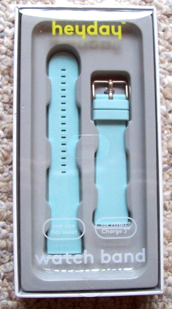 Heyday Silicone Watch Band for FITBIT Charge 3 Seafoam Green New