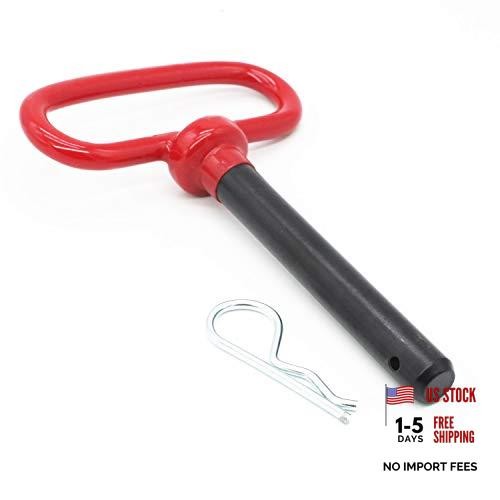 Hitch Pin and Clip for Trailer, Tractor Truck, 5/8x4 Inch Towing Head