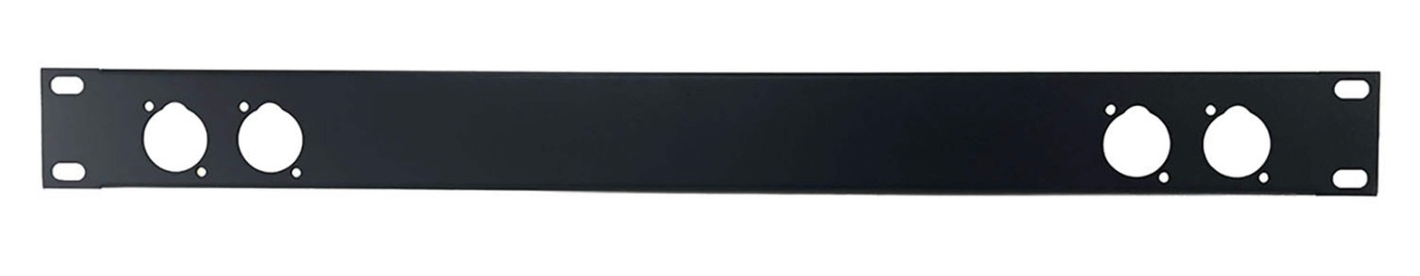 PROCRAFT AFP1U-4XOS-BK 1U Formed Aluminum Rack Panel w/ 4 Offset D punches
