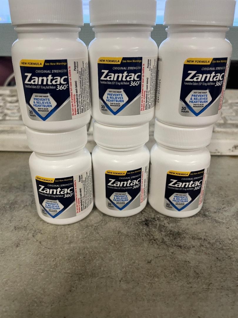 6X Zantac 360 Regular Strength Prevent&Relieves Heartburn 180 Tablets Exp:9/2026